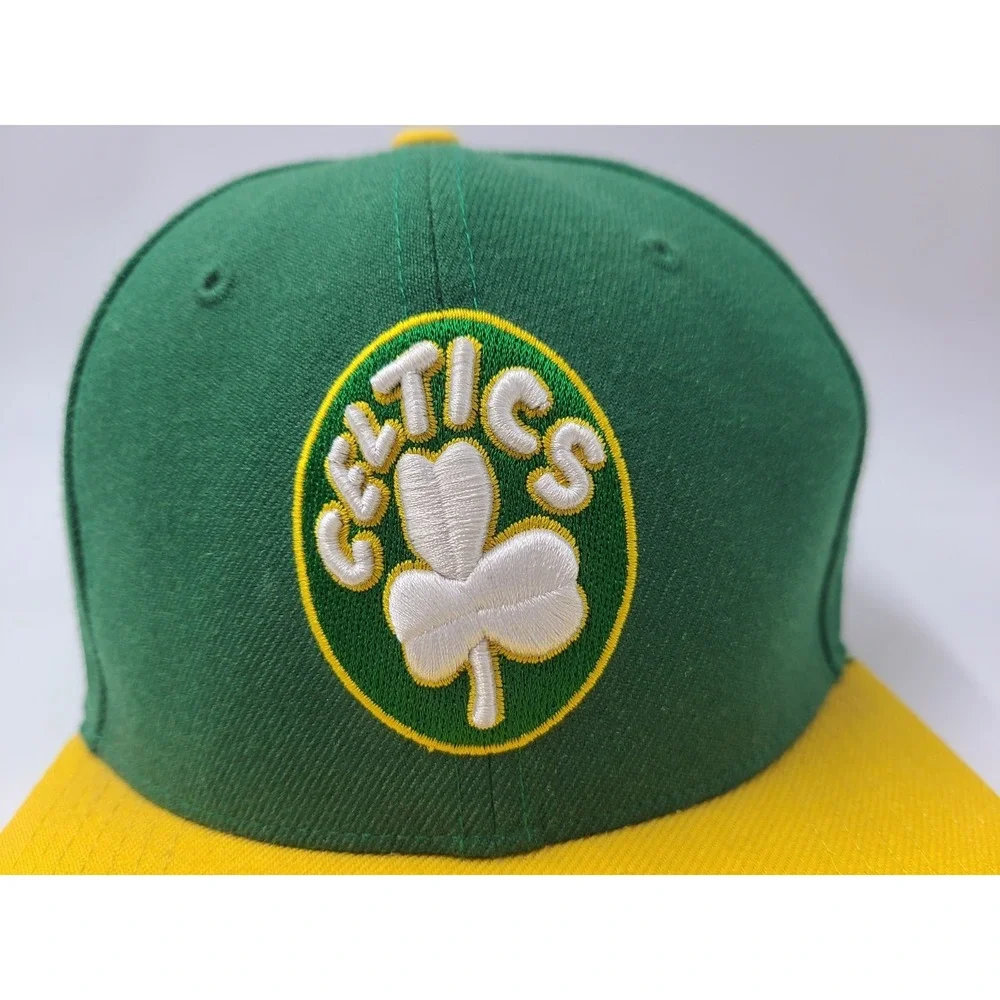 Boston Celtics 47 Brand Hardwood Snapback Hat Cap Wool‎ Blend NBA Green Yellow
